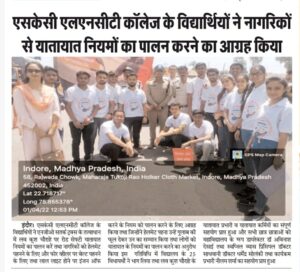 Read more about the article College Student participate in Traffic Awareness Programme in City